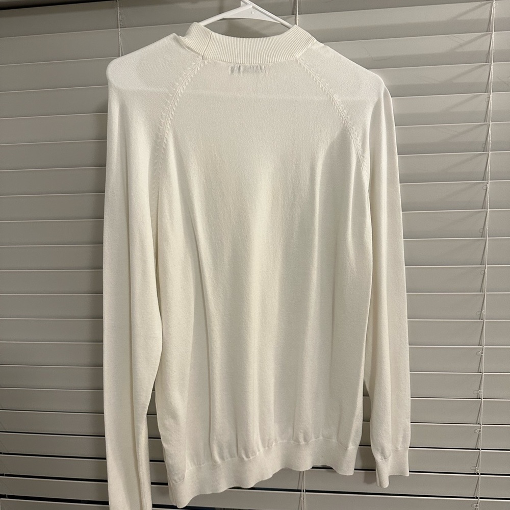 Zara White Mock Turtleneck - Medium